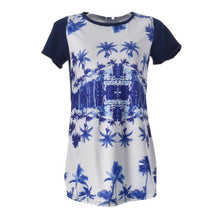 Coconut Tree Printed Causal Mini Sexy Dress Girl Beach Dress Women Clothing Short Sleeve Simple Summer Style Dresses Vestido