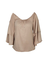 Cold Shoulder Double Ruffle Strap Women Blouse Summer Elegant Casual Girl Tops 2016 New Fashion New Arrival Women 2016