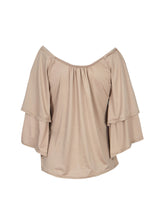 Cold Shoulder Double Ruffle Strap Women Blouse Summer Elegant Casual Girl Tops 2016 New Fashion New Arrival Women 2016
