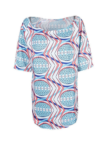 Color Print Dashiki South Africa Women Loose Blouse Tribal Print Side High Slit Girl Summer Plus Sizes Casual Blouse 2016 Tops
