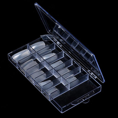Cool! 100Pcs Acrylic False Fake Nail Art Fingernail Full French Style Easy to apply and hold with nail glue Anne