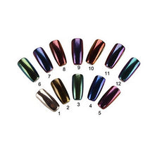 Cool! 12 Colors Nail Glitter Powder Shinning Nail Mirror Powder Makeup Art DIY Chrome Pigment With Sponge Stick Pen 2017