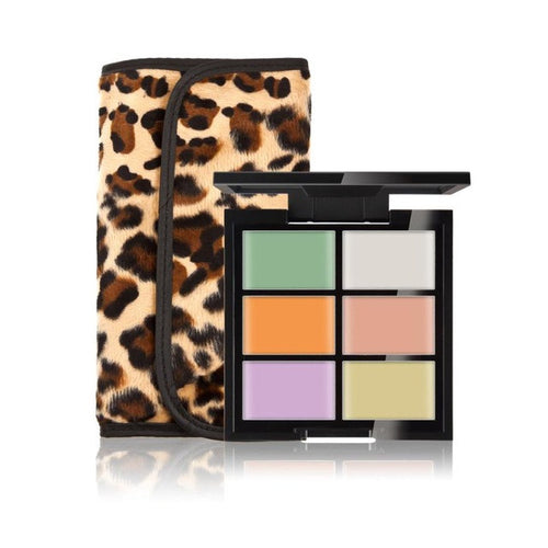 Cool! can last for all day long 6-Color Concealer +12 Leopard Grain Makeup Brush Make-Up Combination Of Logs Anne