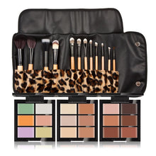 Cool! can last for all day long 6-Color Concealer +12 Leopard Grain Makeup Brush Make-Up Combination Of Logs Anne