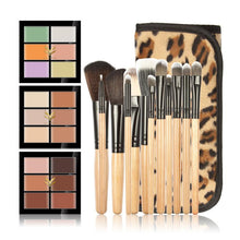 Cool! can last for all day long 6-Color Concealer +12 Leopard Grain Makeup Brush Make-Up Combination Of Logs Anne