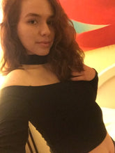 Cropped Slash Choker Neck Halter Sexy Long Sleeve Club Fashion European Style Off Shoulder T Shirt Tee Crop Top Fashion