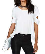 Cut Out White Women Blouse Short Sleeve Blouse Sexy Women Tops Camisas Roupas Femininas Blusas Femininas 2015