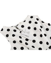Cute Knee length Sleeveless Wiggle Fit and Flare Dresses Dot Print Ruched A line Bow Dress New Fashion Women Summer Dress