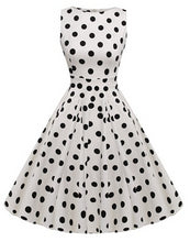 Cute Knee length Sleeveless Wiggle Fit and Flare Dresses Dot Print Ruched A line Bow Dress New Fashion Women Summer Dress