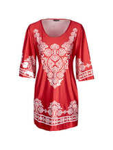 Dashiki Colorful Pattern Tribal Print Women Summer Dress V Neck Tunic Loose African Print 2017 Quality New Style Summer Dress