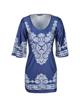 Dashiki Colorful Pattern Tribal Print Women Summer Dress V Neck Tunic Loose African Print 2017 Quality New Style Summer Dress
