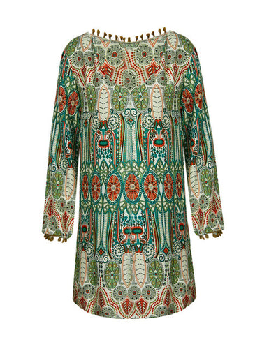 Dashiki Dress Plus sizes 3XL Tribal Print Dresses Loose Casual O-Neck Summer Dresses 2016 Style Summer Fashion New Arrival Dress