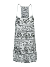 Dashiki Style Slip Dress White Black Mini Animal Print Dresses 2016 New Loose Casual Fashion Dress Women Summer Dresses