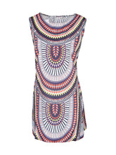 Dashiki Tribal Print Geometric Pattern Short Loose Mini Dress Summer Girl Women Dress Girl Dress High Quality 2016 Lady
