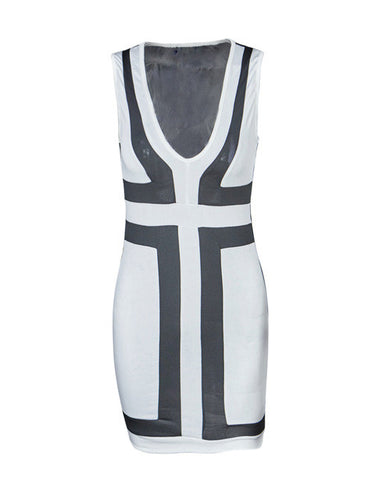 Deep V Neck Pattern Sexy Tank Midi Dress Party Club Summer New Arrivals 2016 Women Dresses High Quality Dress Women Clothing