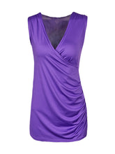 Deep V Neck Wrap Sleeveless Tank Long Shirt Casual Fashion Elegant Office Womens Blouses For Spring 2017 New Summer Ladies