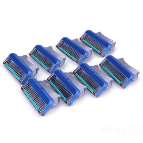 Discount !! 8pcs/lot good quality brand shaving razor with Alloy Set Refill Cartridges 5 layer Shaving Razor Blades Free Ship