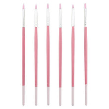 Each Brush is protected by clear plastic tube 6 Pcs Nail Art Pen Brushes Soft Silicone Carving Craft Supplies Pottery Tool Anne