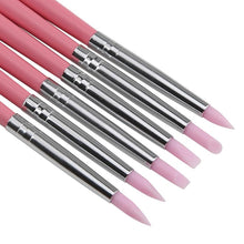 Each Brush is protected by clear plastic tube 6 Pcs Nail Art Pen Brushes Soft Silicone Carving Craft Supplies Pottery Tool Anne
