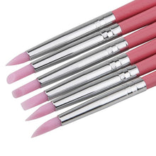 Each Brush is protected by clear plastic tube 6 Pcs Nail Art Pen Brushes Soft Silicone Carving Craft Supplies Pottery Tool Anne