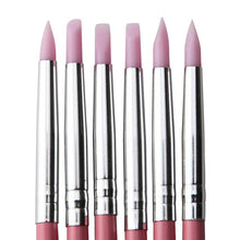 Each Brush is protected by clear plastic tube 6 Pcs Nail Art Pen Brushes Soft Silicone Carving Craft Supplies Pottery Tool Anne