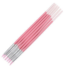 Each Brush is protected by clear plastic tube 6 Pcs Nail Art Pen Brushes Soft Silicone Carving Craft Supplies Pottery Tool Anne