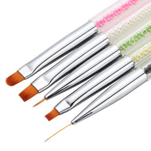 Easy to handle and operate Nylon Material 5 Pcs 2 way Acrylic UV Gel Nail Art Nail Art Brush Nail Dotting Pen Anne