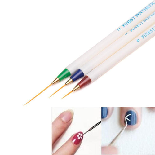 Excellent Quality 3 Piece in three different size Nail Art Design Set Dotting Painting Drawing Brush Pen Tools Anne
