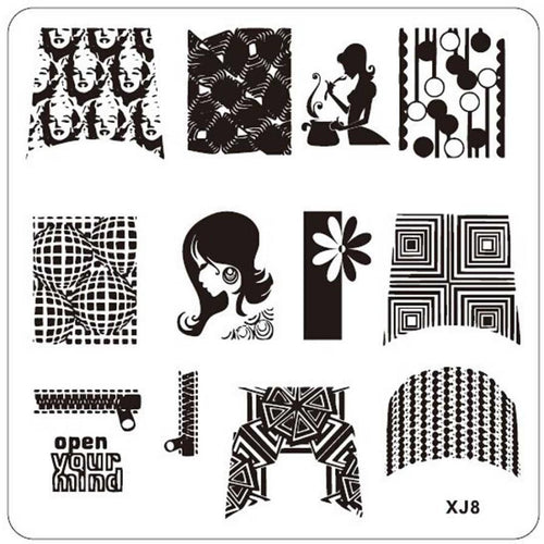 Excellent Quality DIY Nail Art Image Stamp Stamping Plates Manicure Template XJ Series Women Girl Free Shipping Yo Anne