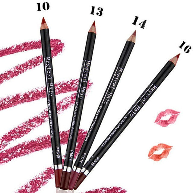 Excellent Quality Easy to draw a delicate thin line 12pcs/Set Waterproof Lip Liner Pencil Long Lasting Lipliner Makeup Tools