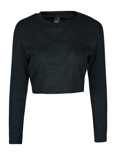 Fall Sexy Full Length Top Pullover Blouse Kintting Solid Backless O-Neck Blouse Women Tops For Autumn Fall Ladies 2017 Blouses