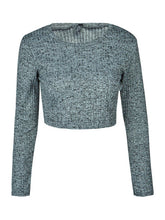 Fall Sexy Full Length Top Pullover Blouse Kintting Solid Backless O-Neck Blouse Women Tops For Autumn Fall Ladies 2017 Blouses