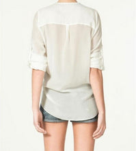 Fashion Casual Chiffon Blouse Black White Women Blouse Ladies Tops Blusas Femininas 2014 Camisas Femininas