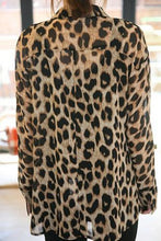Fashion Casual Leopard Print Women Chiffon Blouse Loose Long Sleeve Blusa Blusas Femininas 2014 Camisas Femininas Women Tops