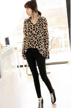 Fashion Casual Leopard Print Women Chiffon Blouse Loose Long Sleeve Blusa Blusas Femininas 2014 Camisas Femininas Women Tops