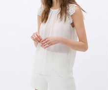 Fashion Casual White Sheer Lace Blouse Ladies Blouses Women Blouse Ladies Tops Camisas Femininas Blusa Blusas Femininas 2014