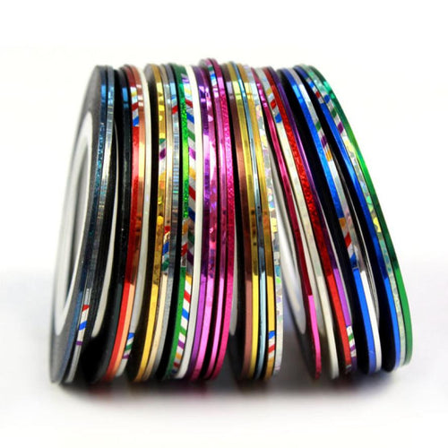 Fashion Nail Sticker 30 Color Rolls Striping Tape Line Nail Art Decoration Sticker Brand New Nail art Free Shipping Lowest Price