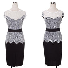 Fashion Summer Elegant Women Dresses Club Women Bodycon Pencil Dress Patchwork Flower Crochet Lace Black Dress 2014
