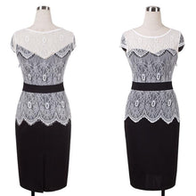 Fashion Summer Elegant Women Dresses Club Women Bodycon Pencil Dress Patchwork Flower Crochet Lace Black Dress 2014