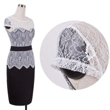 Fashion Summer Elegant Women Dresses Club Women Bodycon Pencil Dress Patchwork Flower Crochet Lace Black Dress 2014
