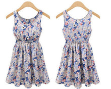 Fashion Women High Waist Pleated Dress Sexy Vintage Flower Prints Dress Summer Lady Dresses Vestidos Casual