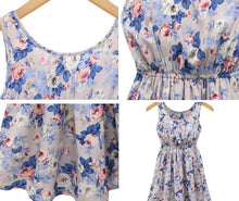 Fashion Women High Waist Pleated Dress Sexy Vintage Flower Prints Dress Summer Lady Dresses Vestidos Casual