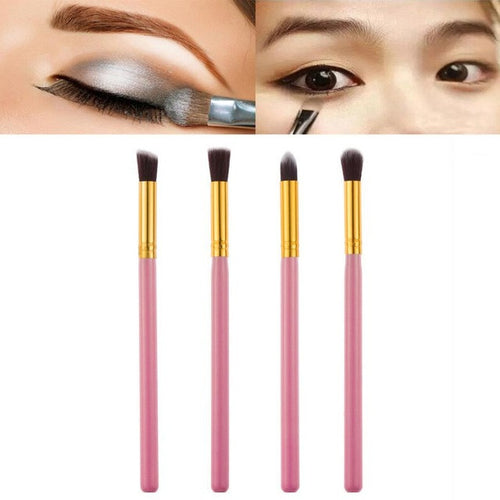 Fibre 170~180mm Fibre Material 4Pcs Makeup Cosmetic Tool Eyeshadow Eye Contour Powder Foundation Blending Brush Set Anne