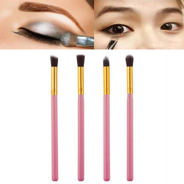 Fibre 170~180mm Fibre Material 4Pcs Makeup Cosmetic Tool Eyeshadow Eye Contour Powder Foundation Blending Brush Set Anne