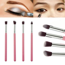 Fibre 170~180mm Fibre Material 4Pcs Makeup Cosmetic Tool Eyeshadow Eye Contour Powder Foundation Blending Brush Set Anne