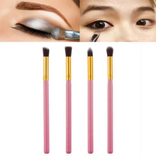 Fibre 170~180mm Fibre Material 4Pcs Makeup Cosmetic Tool Eyeshadow Eye Contour Powder Foundation Blending Brush Set Anne