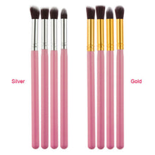 Fibre 170~180mm Fibre Material 4Pcs Makeup Cosmetic Tool Eyeshadow Eye Contour Powder Foundation Blending Brush Set Anne