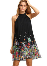 Floral Print Loose Oversized Pleated Dress Shift Women Dress Summer Sundress 2016 Casual Fashion Girl New Arrival Dress