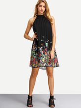 Floral Print Loose Oversized Pleated Dress Shift Women Dress Summer Sundress 2016 Casual Fashion Girl New Arrival Dress