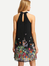 Floral Print Loose Oversized Pleated Dress Shift Women Dress Summer Sundress 2016 Casual Fashion Girl New Arrival Dress